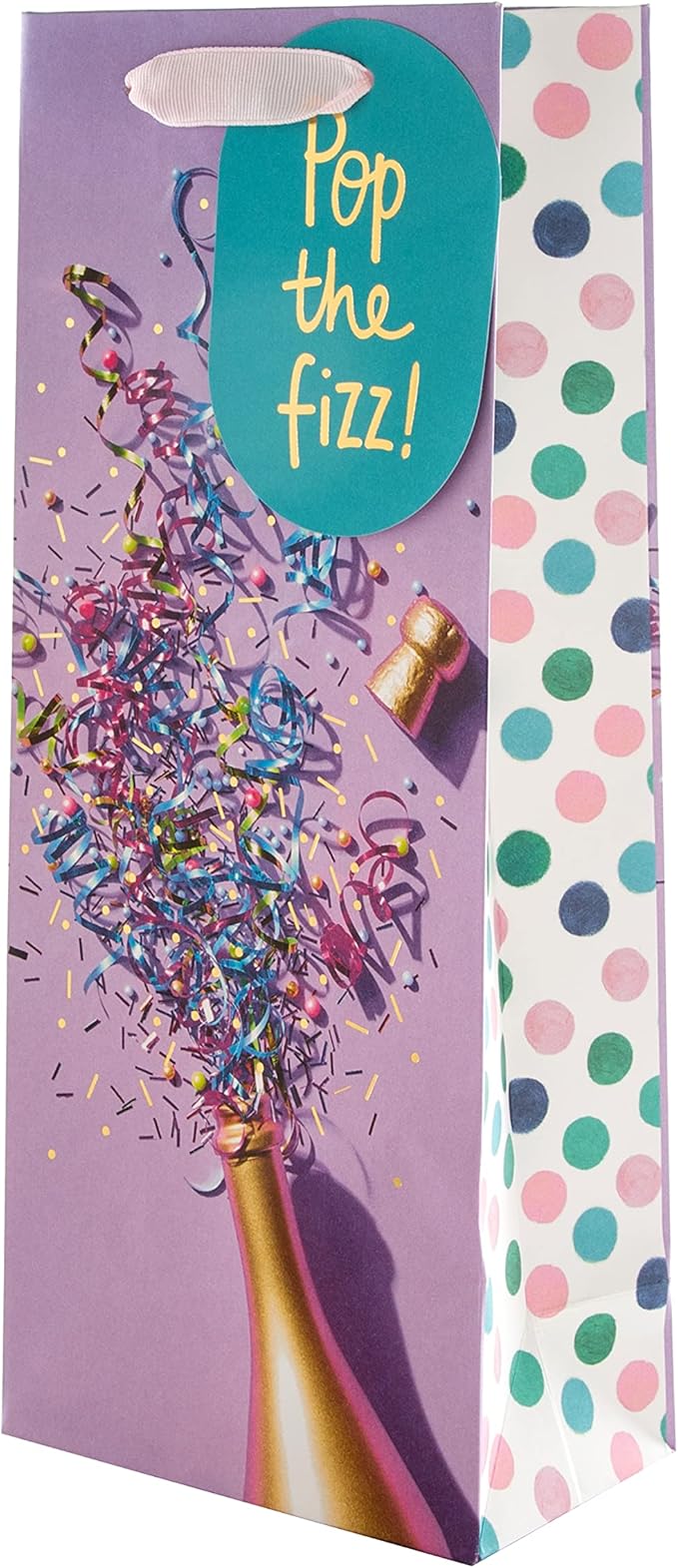 Hallmark Gift Bags, Pack of 3 in Medium, Large and Bottle sizes, 3 Bright Multicoloured Designs, Birthday, Celebration, Congratulations, Anniversary, Green, Pink, White, Yellow