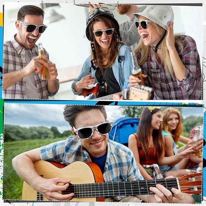 12 Pcs Music Notes Sunglasses Funny Photo Props Decoration Staff Music Themed Sunglasses for Adult Novelty Gifts for Musical Lovers Birthday Supplies