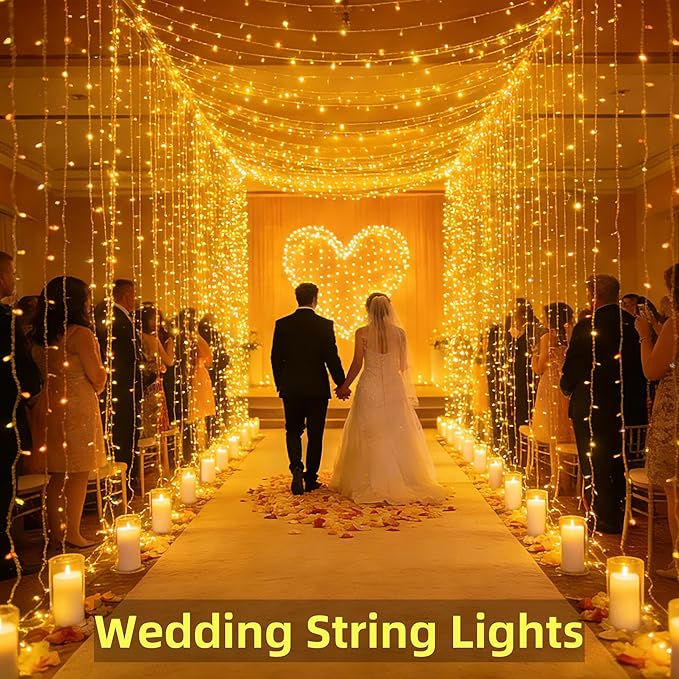 750 LED 240FT Christmas String Lights Outdoor with 12 Lighting Modes, Green Wire Christmas Lights with Timer & Dimmable, Waterproof Plug in Fairy Lights for Room Party Home Patio Xmas, Warm White