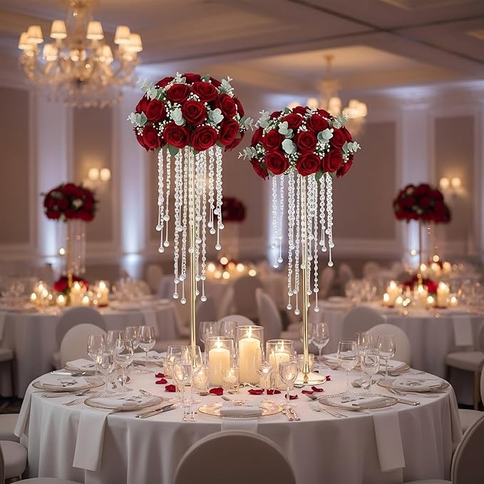 10pcs Wedding Centerpieces for Tables Gold Flower Stand for Wedding Party Decoration Home Decor Road Lead