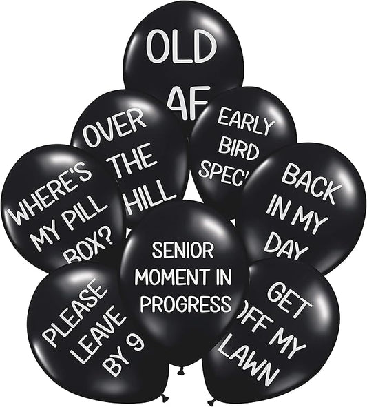 Funny Abusive Balloons | Fun Decoration for Adult Birthday Party (16 Pack)