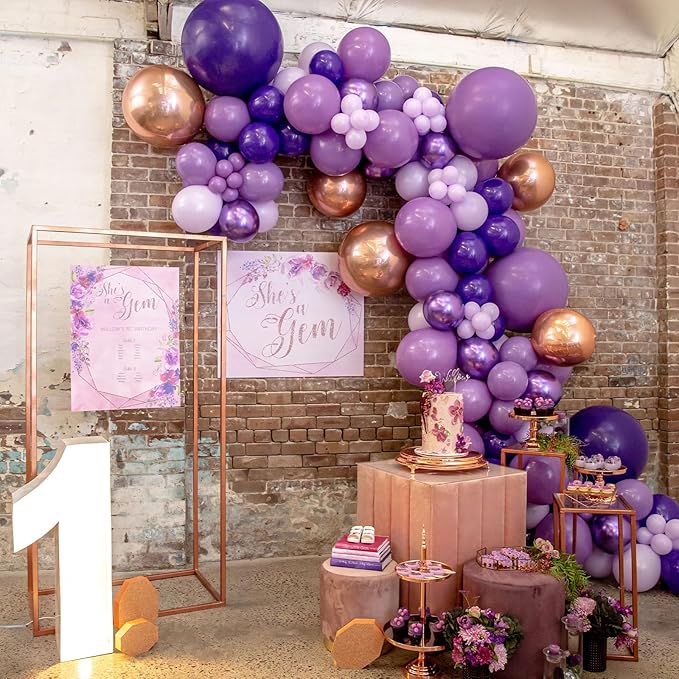 PartyWoo Dark Purple Balloons 99pcs Different Sizes of 36 18 12 10 5 Inch Royal Purple Balloon Arch Kit for Birthday Baby Shower Graduation Anniversary Bachelorette Party Decorations Purple-Y16