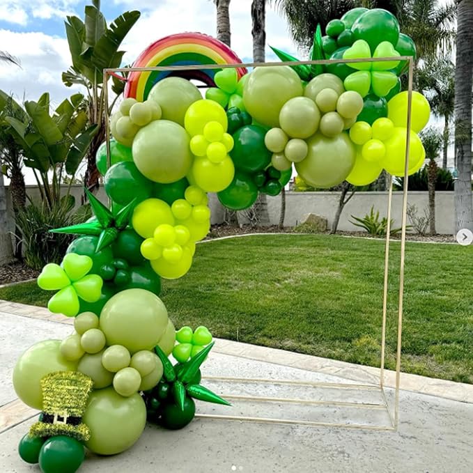 Awenztech 120pcs Green Balloon Arch Kit, 18 12 10 5 inch Green Latex Balloons Different Sizes Balloon Garland for Birthday Baby Shower Tropical Party Decorations