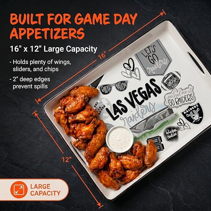 NFL Loco Fan Large Serving Tray w/Handles