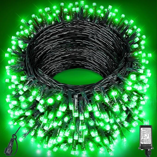 157FT 480 LED Christmas String Lights, Plug in Green Christmas Lights Outdoor with 8 Modes & Waterproof, Connectable String Fairy Lights for Outside Indoor Garden Patio Party Holiday Decorations