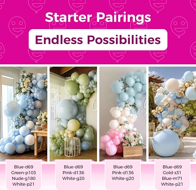 Bezente Pastel Blue Latex Party Balloons - 30 Pack 18 inch Round Helium Light Blue Bridal Blue Balloons for Boys Girls Birthday Bridal Shower Gender Reveal Wedding Anniversary Party Decorations