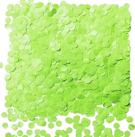 Green Metallic Foil Round Table Confetti Decor Circle Dot Mylar Table Scatter Confetti Tropical Jungle Safari Birthday Summer Hawaiian Graduation Wedding Celebration Party Confetti Decorations, 60g