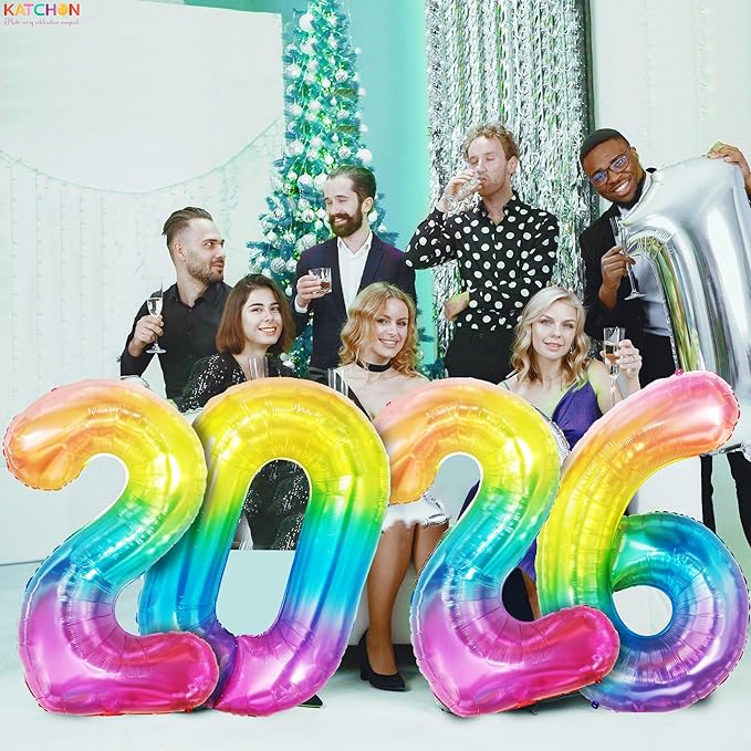 Rainbow 2026 Balloons 42 Inch, Rainbow Graduation Decorations 2026, Foil Number 2026 Graduation Balloons Class of 2026 Decorations | Graduation Party Decorations | Prom Decorations 2026, Katchon