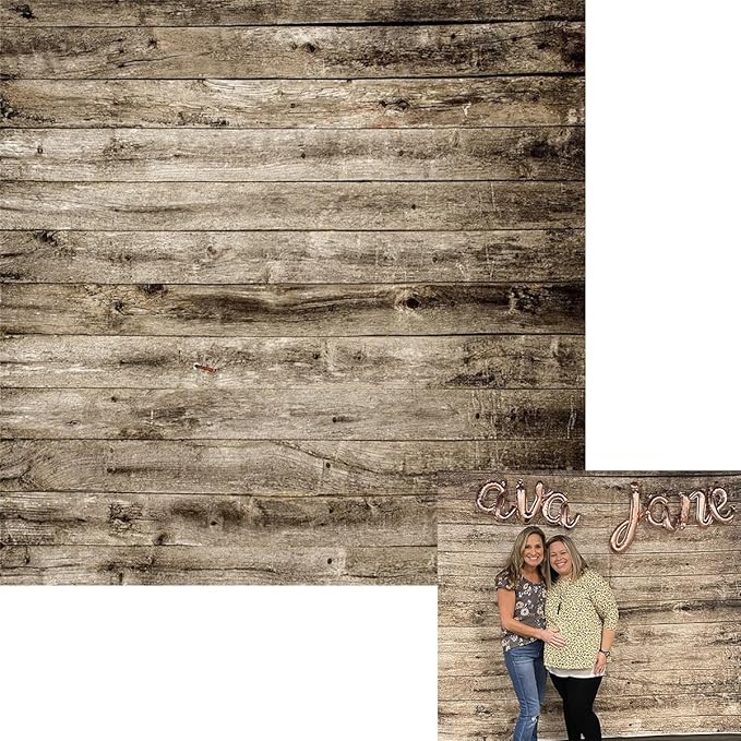 Kate 10x10ft Microfiber Retro Wood Texture Backdrop for Photography Vintage Wooden Wall Background Children Portrait Birthday Party Decoration Backdrops Prop