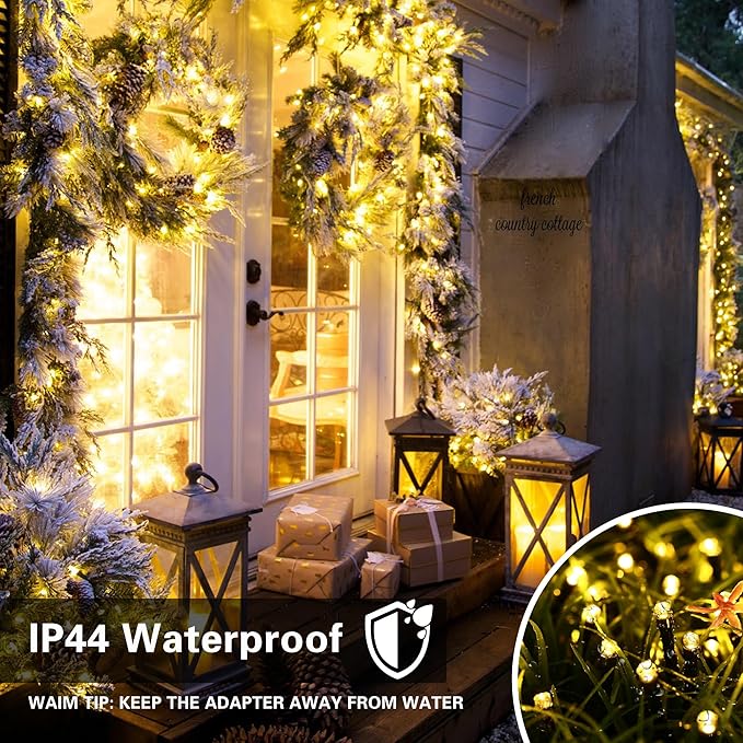 Toodour Christmas Lights RGB String Lights, 164ft 500 LED Color Changing String Light with Remote & Timer, Waterproof Xmas Tree Light for Home Yard New Year Party Indoor Outdoor Christmas Decorations