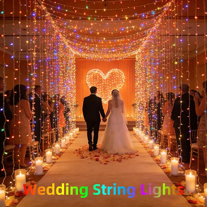 750 LED 240FT Christmas String Lights Outdoor with 12 Lighting Modes, Green Wire Christmas Lights with Timer & Dimmable, Waterproof Plug in Fairy Lights for Room Party Home Patio Xmas, Multicolor