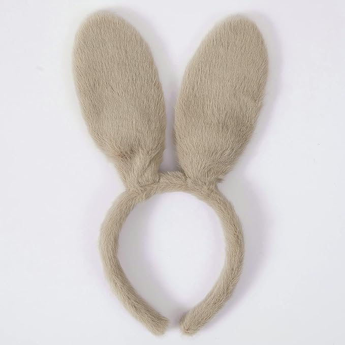 Olivemont Easter bunny ears headband for rabbit pretend play plush costume