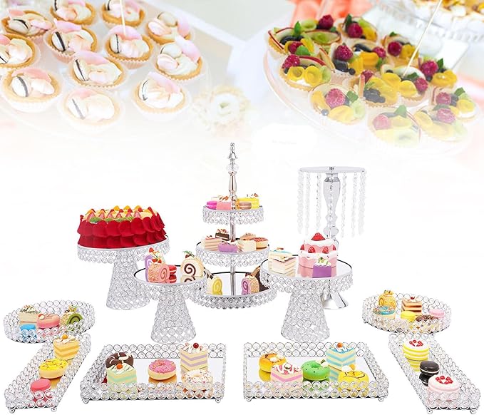 11 PCS Cake Stand Set-Dessert Table Display Set-Cupcake Display Stand for Wedding, Birthday Party, Anniversary, Gatherings