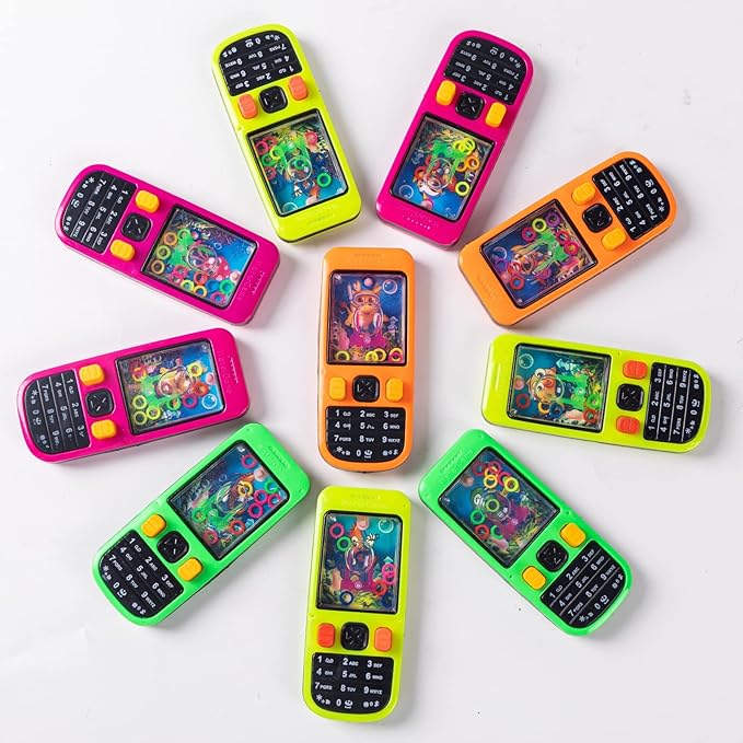 Handheld Water Game-10 Pcs Water Ring Game for Kids Handheld-Treasure Box Prizes-Party Favors Goodie Bags Stuffers-Birthday Class Favor-School Classroom Reward Prizes Bulk-4.2"