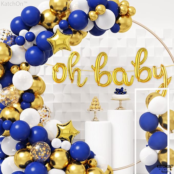 KatchOn Gold Oh Baby Balloon Sign - 16inch, Perfect for Baby Showers & Gender Reveals