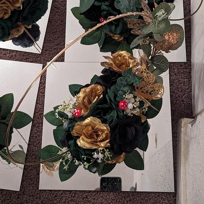 12 Pack Square Mirror Centerpieces for Tables Decorations, 8" Acrylic Square Mirror Tray Candle Plate 2mm Thickness Mirror Centerpiece Table Decorations for Wedding Decorations Party, Wall Decor