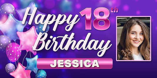 Custom Celebration Sign by DOT4DOT - Personalized for Happy Birthday Banner, Kids, Wedding, Parties, Grand Opening, Graduation, Congratulations (Celebration 8, 3x6)