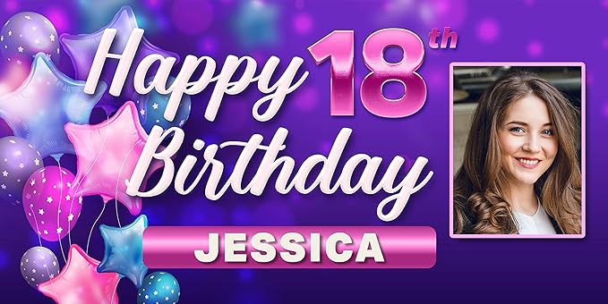 Custom Celebration Sign by DOT4DOT - Personalized for Happy Birthday Banner, Kids, Wedding, Parties, Grand Opening, Graduation, Congratulations (Celebration 8, 5x10)