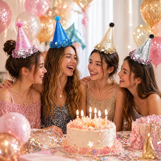 Boy Girl Birthday Crown, Prince Princess Birthday Hat Headband Tiara Crown Cake Photo Prop Party Decorations