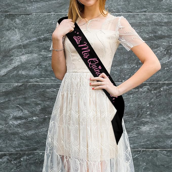 Mis Quince Anos Sash,Quinceanera Sweet 15 Birthday Party Accessories,15 Year Old Gifts for Girls,Spanish 15th Birthday Party Decorations