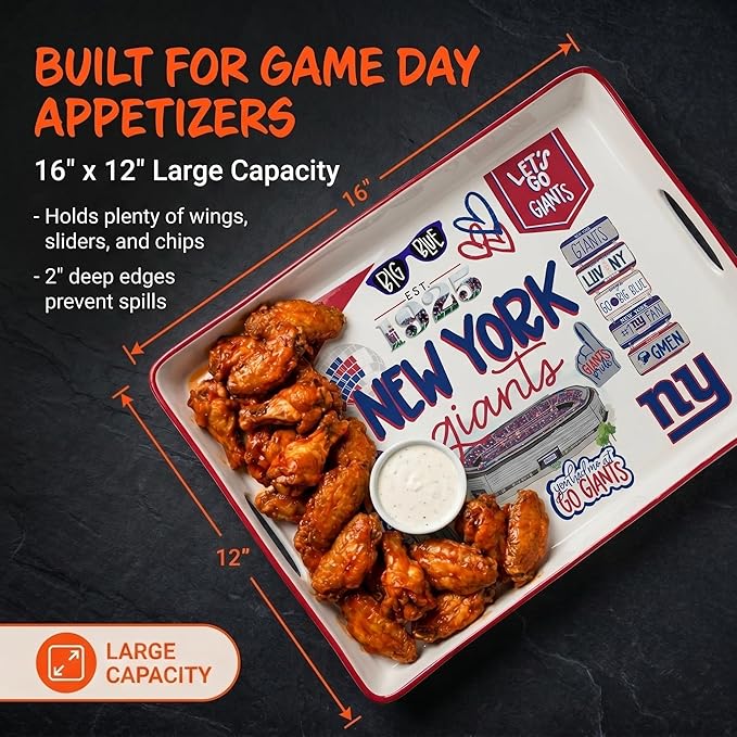 NFL Loco Fan Large Serving Tray w/Handles