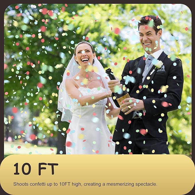 POPUPARTY Champagne Bottle Party gold confetti Popper - 15.3'' (2 Pcs.) - for Birthday,Graduation, Celebration, Wedding, New Year, Party Decoration