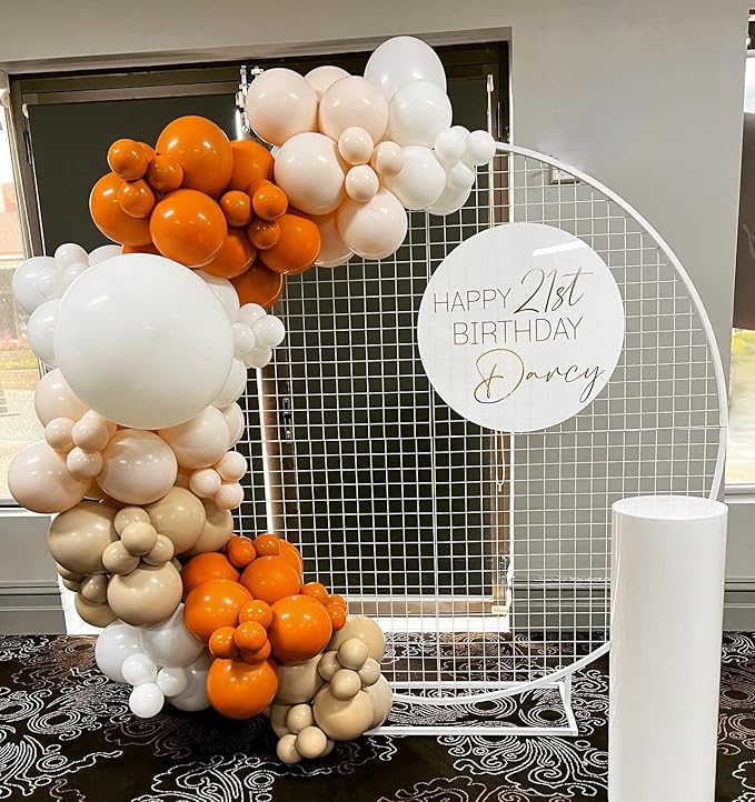 Burnt Orange Balloons Garland Arch Kit Dark Orange Balloon Different Sizes 12Inch 5Inch Fall Balloons for Thanksgiving/Baby Shower Party Decorations