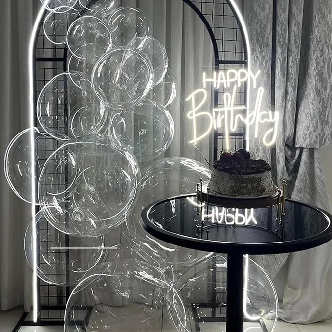 Voircoloria 105pcs Clear Balloons 12inch Party Latex Balloons for Boys Girls Birthday Baby Shower Gender Reveal Wedding Sunflower Party Decorations