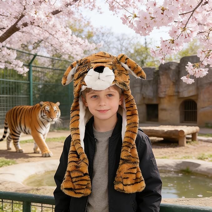 Animal Hat with Funny Plush Moving Ears,Crazy Hats for Kids Holiday Cosplay Easter Dress Up Cute Hat Kids Gift