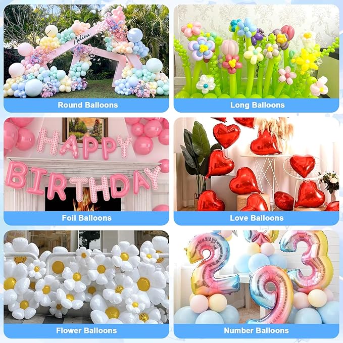 Balloon Pump Electric Air Pump for Long Balloon Inflator Blower Machine for Birthday Party Celebration Balloons Decorations for Twisty Animal Balloons