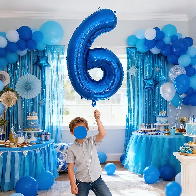 40 Inch Navy Blue 8 Balloon for 8th Birthday Party, Blue Eight Number Balloon 18 28 Birthday Decorations for Boys Girls Men Women, Helium Giant Foil Number 8 Balloon