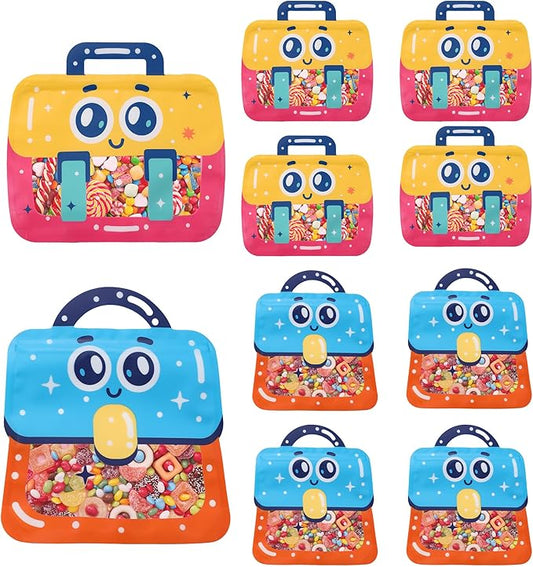 Lati Large Cartoon 24PCS Birthday Party Favors Goodie Bags - Style Durable Plastics Gift with Handles for Candy Treats,Events