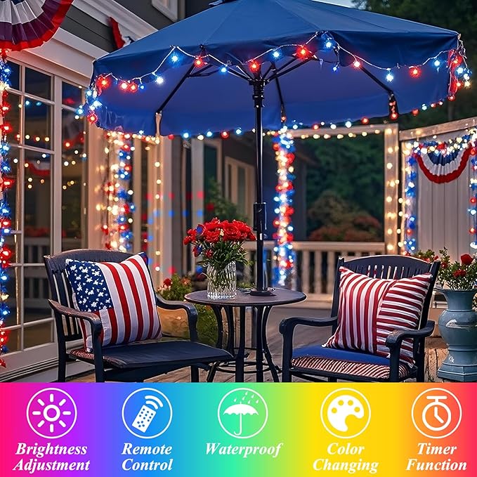 LitHome 99FT 300 LED Color Changing Christmas String Lights Outdoor, 35 Colors 9 Modes RGB Christmas Lights with Remote, Dimmable Led String Light, Xmas Tree Light for Indoor Holiday Party Decor