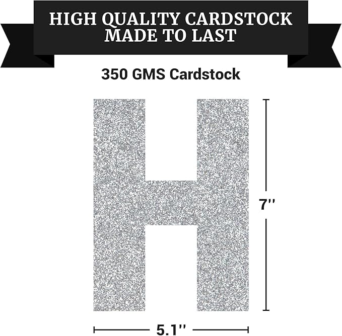 Pre-strung Happy Birthday Banner - No DIY - Silver Glitter Birthday Party Banner for Men & Women - Pre-strung Garland on 8 ft Strands - Silver Bday Party Decorations & Decor. Did We Mention No DIY