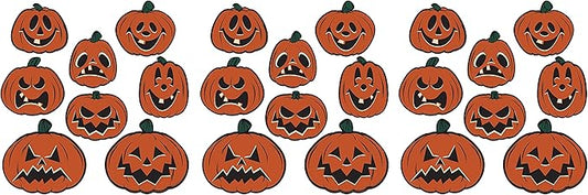 Beistle Vintage Halloween Pumpkin Cutouts 24 Piece, 6.5" - 9.5", Multicolor