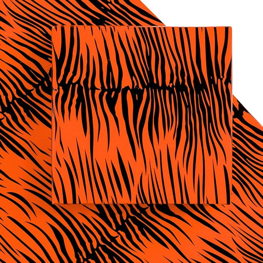 WRAPAHOLIC Wrapping Paper Sheet - 12 Sheets Tiger Prints Design Folded Flat for Birthday, Party, Baby Showers - 19.7 Inch X 30 Inch Per Sheet