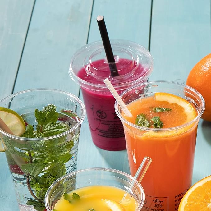 BIOZOYG 150 Pack 9 Inch White Paper Straws - Jumbo, Biodegradable & Compostable, Perfect for Smoothies, Milkshakes & More