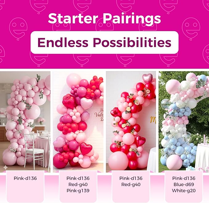 Bezente Pastel Pink Latex Party Balloons - 150 Pack 5 inch Round Helium Light Pink Small Bridal Pink Balloons for Gender Reveal Bridal Shower Birthday Wedding Anniversary Party Decoration
