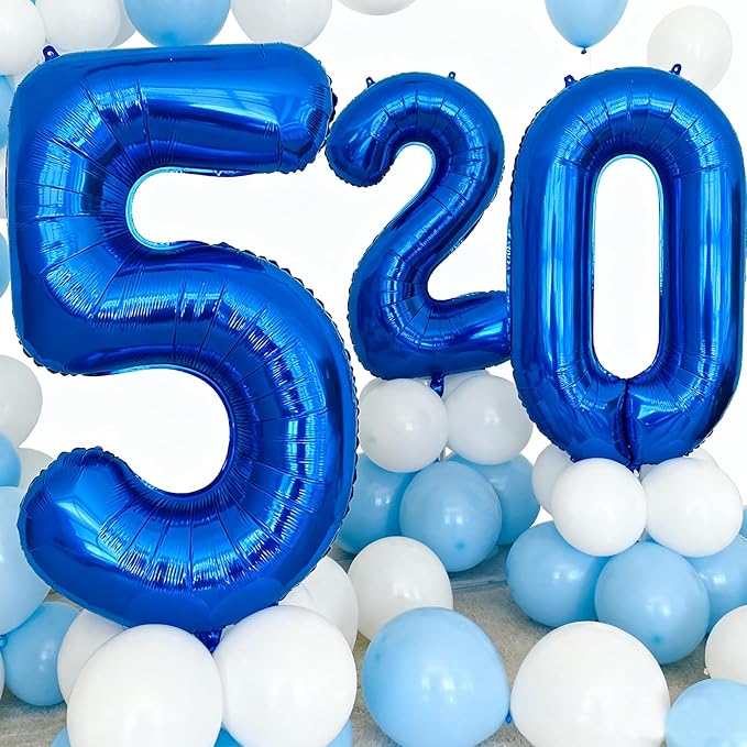 40 Inch Navy Blue 5 Balloon for 5th Birthday Party, Blue Five Number Balloon 15 25 35 45 55 65 Birthday Decorations for Boys Girls Men Women, Helium Giant Foil Number 5 Balloon