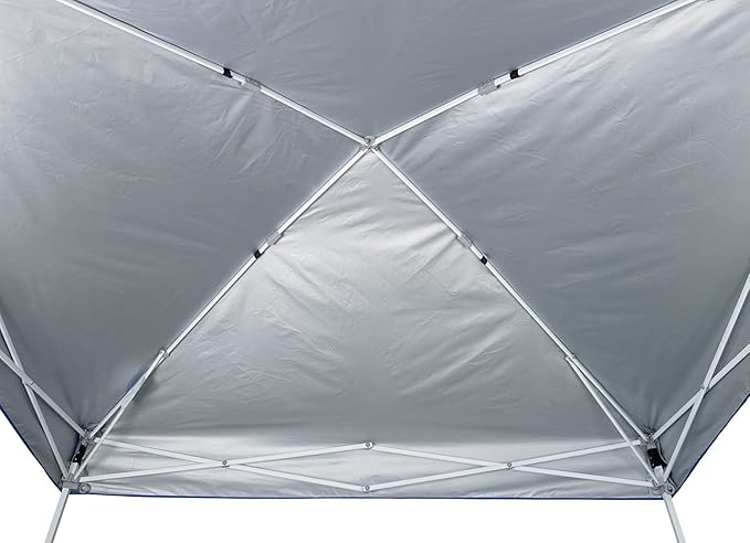 E-Z UP Sierra Instant Shelter Canopy, Angled Leg 12' x 12', Lightweight, White Powder-Coated Steel Frame and Clear Span Ceiling, Royal Blue