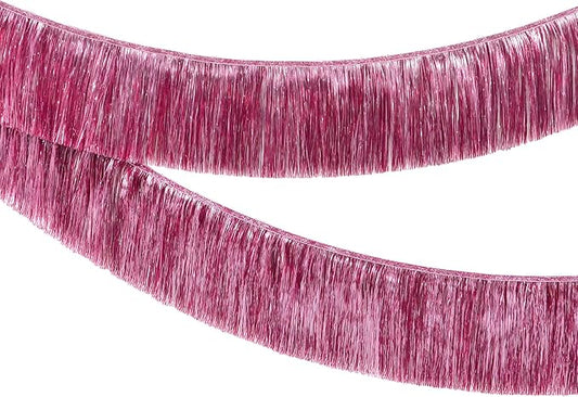 KatchOn, XtraLarge Pink Fringe Banner - 6.5 Ft,Pack of 2 | Fringe Garland for Birthday Party | Pink Streamers for Gender Reveal, Bachelorette Party Decorations | Graduation Decorations 2026