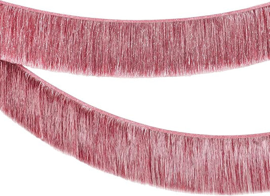 KatchOn, XtraLarge Rose Gold Fringe Banner - Pack of 2 | Rose Gold Backdrop for Bachelorette Party Decorations | Streamers for Birthday Decorations | Fringe Garland for Valentines Day Decorations
