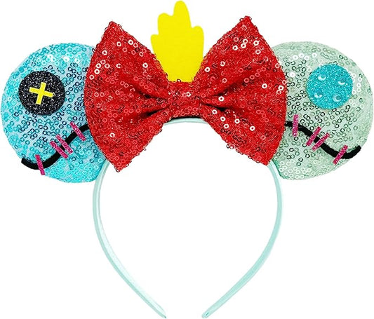 Mouse Ears Bow Headband With Accessories Decoration, for Cartoon Cosplay Costume Party