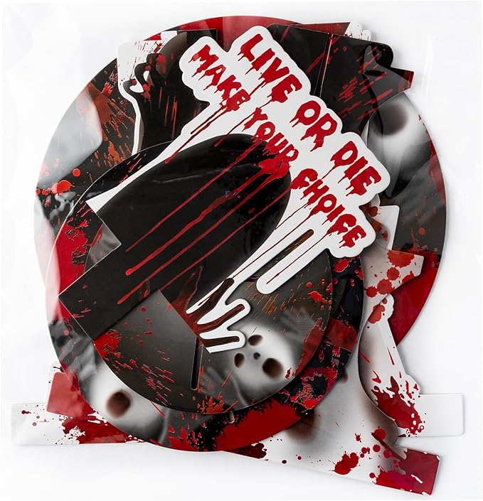 Haooryx Halloween Bloody Cupcake Stand - 3 Tier Scary Bloody Cupcake Tower Cardboard Ghost Palm Print Dessert Holder Pastry Platter for Halloween Theme Party Table Decoration Birthday Party Supplies
