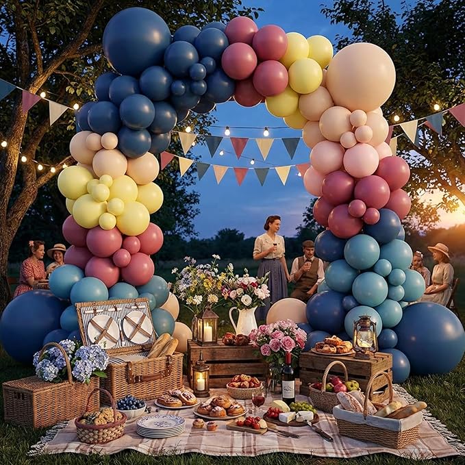 RUBFAC Colorful Balloons Boho Rainbow Party Balloon 65pcs 12 Inches Assorted Latex Balloon for Baby Shower Boho Birthday Wedding Party Decorations