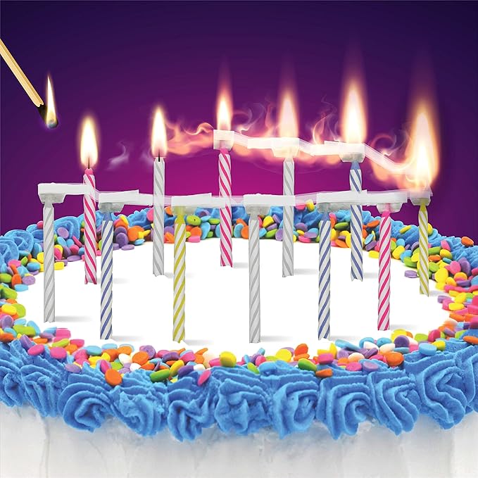 BEST PARTY EVER! Quick Light Birthday Candles - Amazing Chain Reaction - Lighting One Candle Lights Them All - Multi-Color - Great for Birthdays and More - 4-Pack (48 Candles)