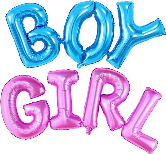 KatchOn, Big Boy or Girl Balloon Letters - 42 Inch | Gender Reveal Balloons, Girl or Boy Gender Reveal Decorations | Baby Shower Decorations | boy or girl balloon