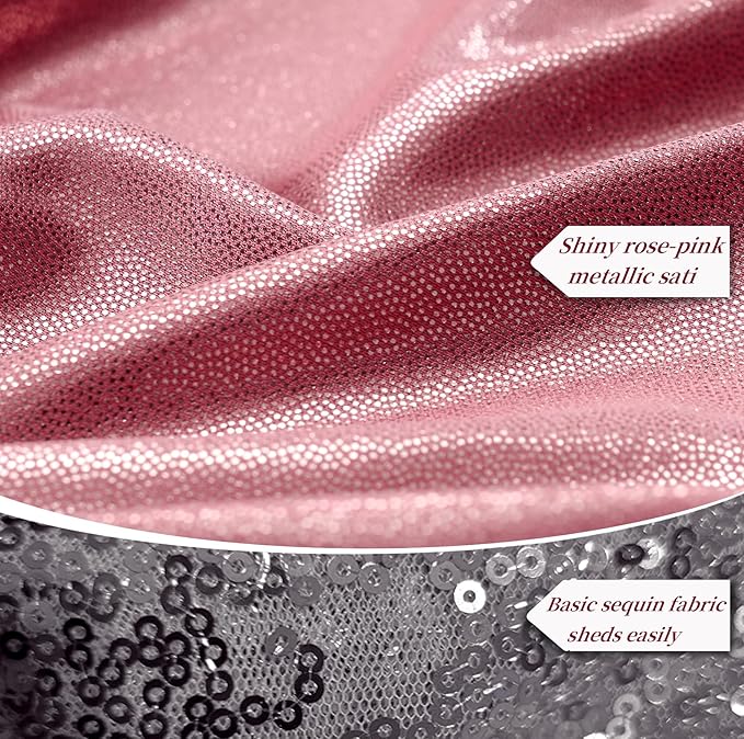 30ftx10ft Rose Gold Sequin Backdrop Curtain for Parties, Wrinkle Free Thick Glitter Sparkle Photo Backdrop Drapes 6 Panels 5x10FT Shimmer Back Drop Cloth for Wedding Birthday Photography Background