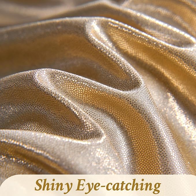 10ft x 10ft Champagne Sequin Backdrop Curtains for Party Wedding Shimmer Curtain Backdrop Prom Sparkly Glitter Fabric Photo Backdrop Drapes for Birthday Party Photography Baby Shower 5x10FT, 2 Panels
