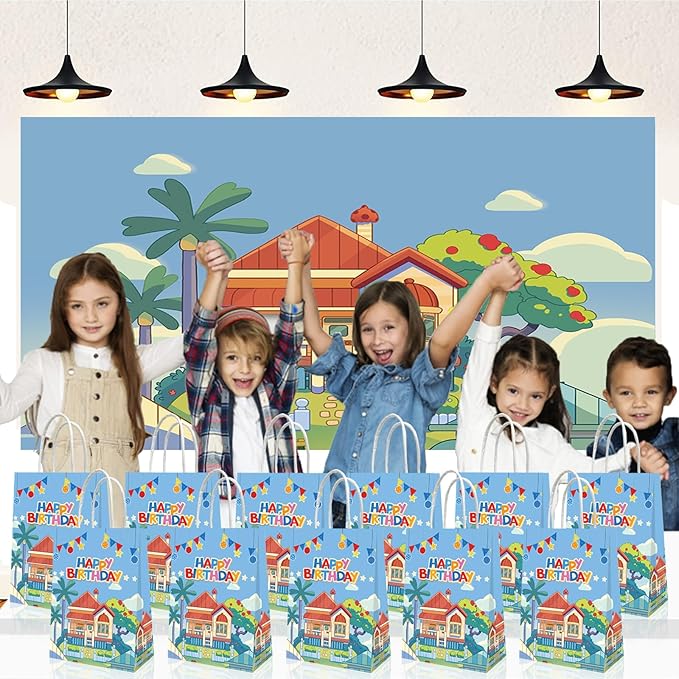 YOOUUQIAN 20 PCS Blue Dog Birthday Party Supplies, Blue Dog Party Decorations Gift Bags Birthday Party Favors Bag
